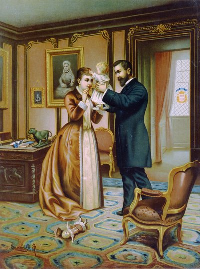 The First Child, late nineteenth century by Arsene Symphorien Sauvage